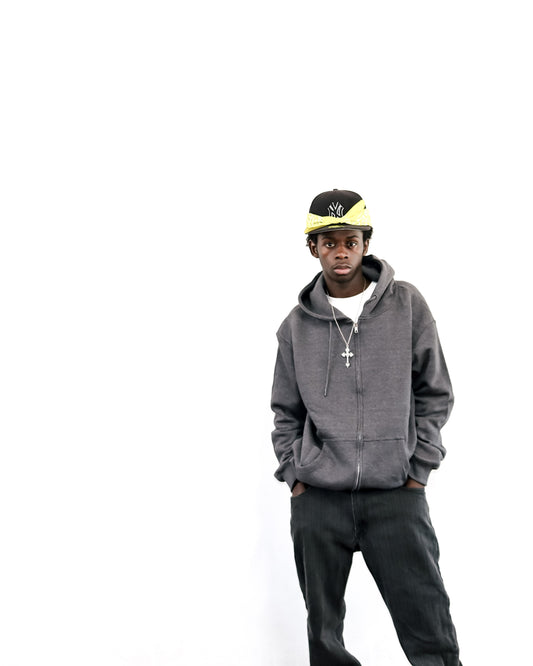 Grey Zip Through Hoodie