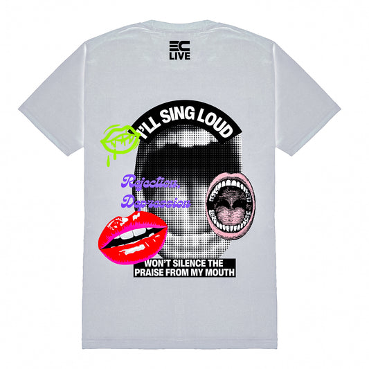JESO FELA T-SHIRT ~ WHITE & PURPLE