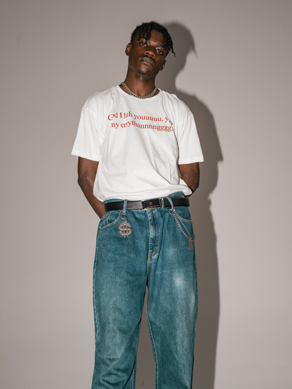 GOD ILY [White] ~ BOXY TEE
