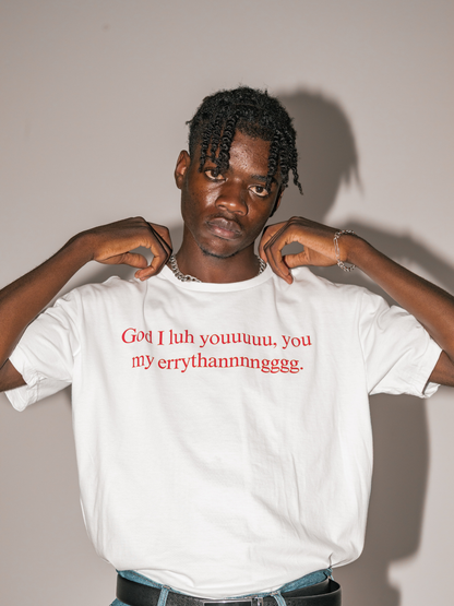 GOD ILY [White] ~ BOXY TEE