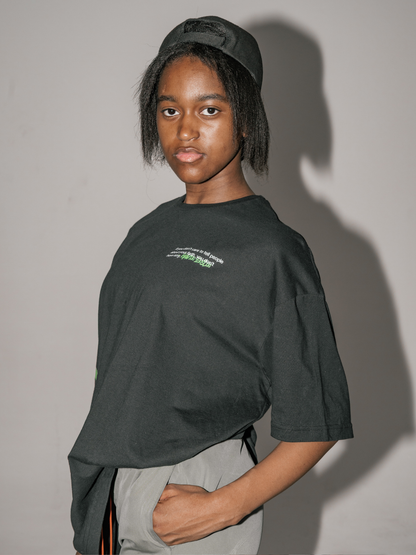 DON'T STOP BELIEVING [Black] ~ BOXY TEE