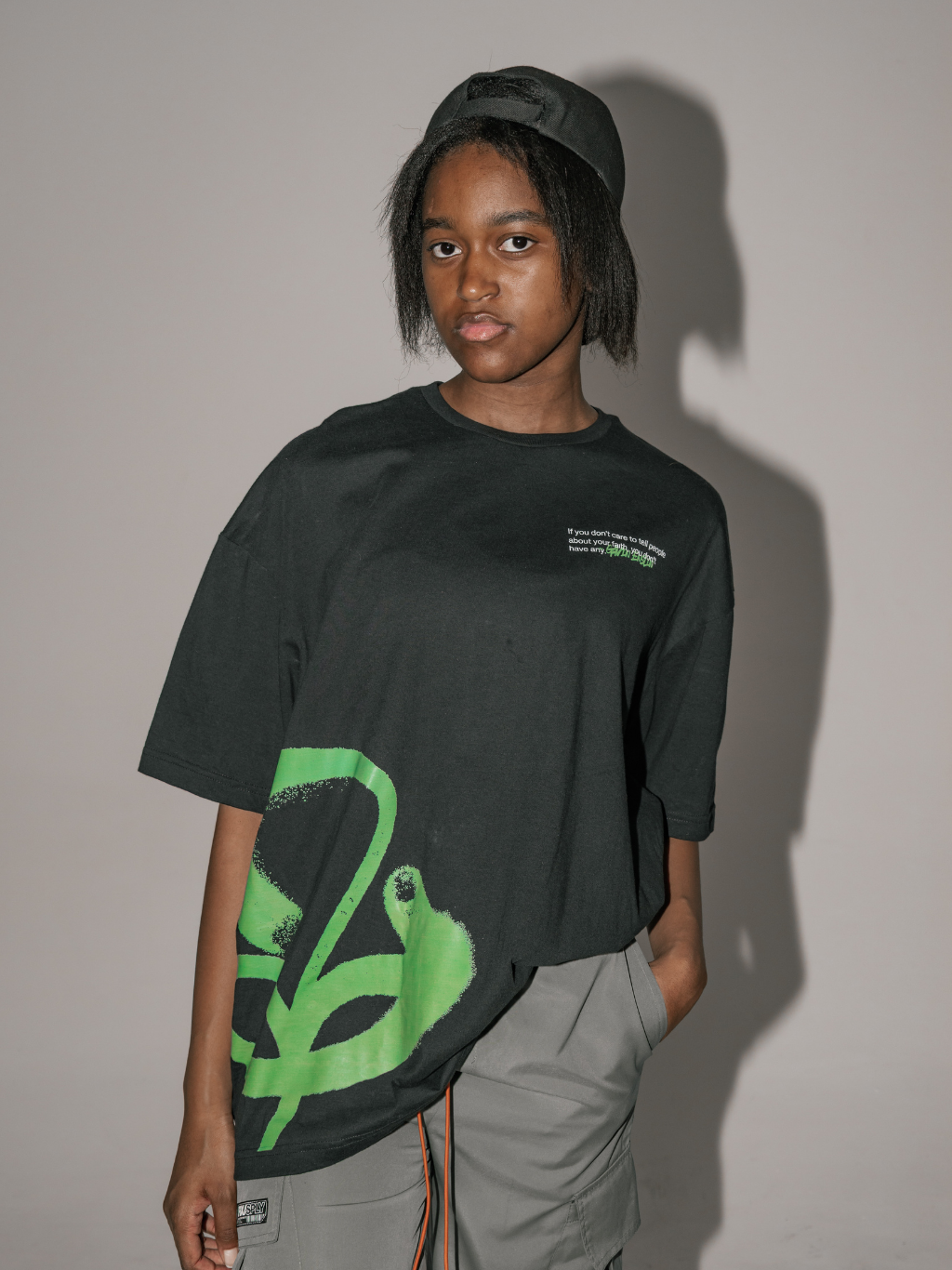 DON'T STOP BELIEVING [Black] ~ BOXY TEE
