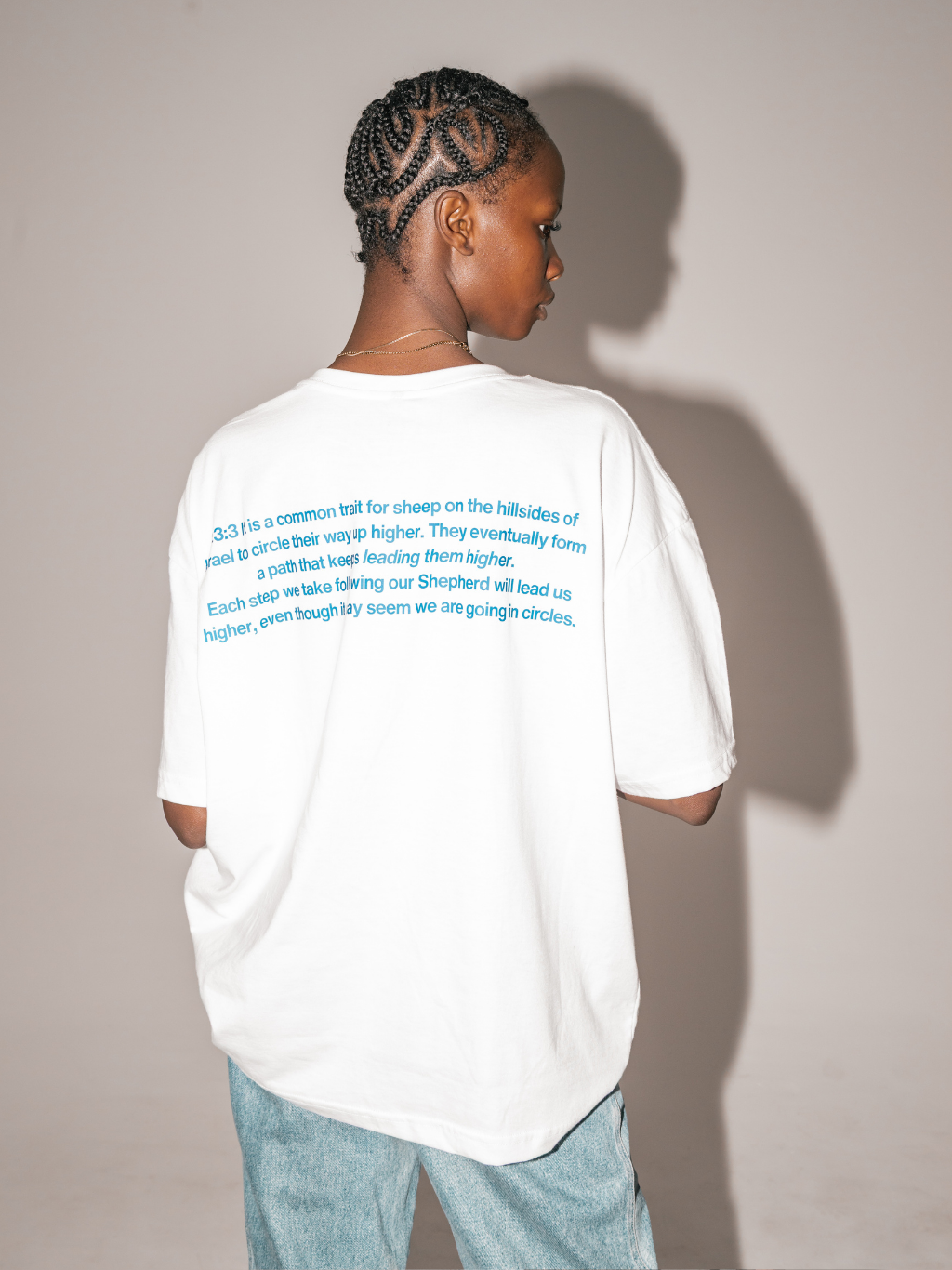 lover of the FLOCK ~ circular paths of righteousness [White] ~ BOXY TEE