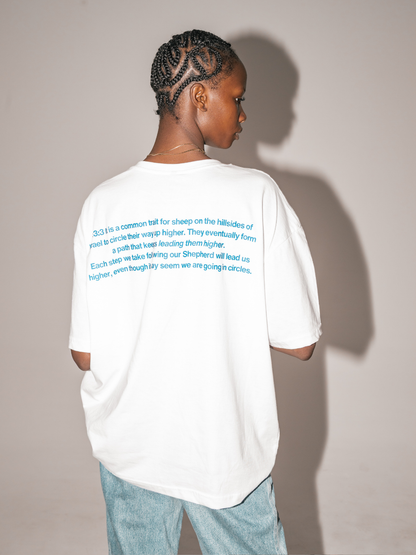 lover of the FLOCK ~ circular paths of righteousness [White] ~ BOXY TEE