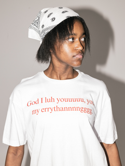 GOD ILY [White] ~ BOXY TEE