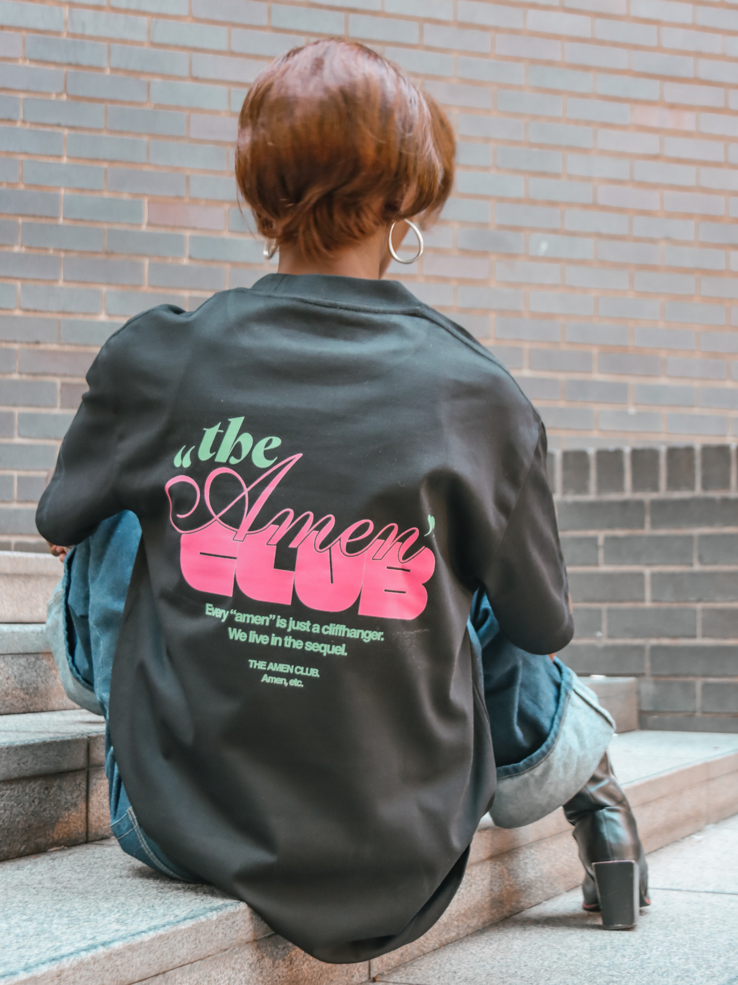 THE "AMEN" CLUB OVERSIZED T-SHIRT