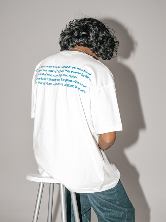 lover of the FLOCK ~ circular paths of righteousness [White] ~ BOXY TEE