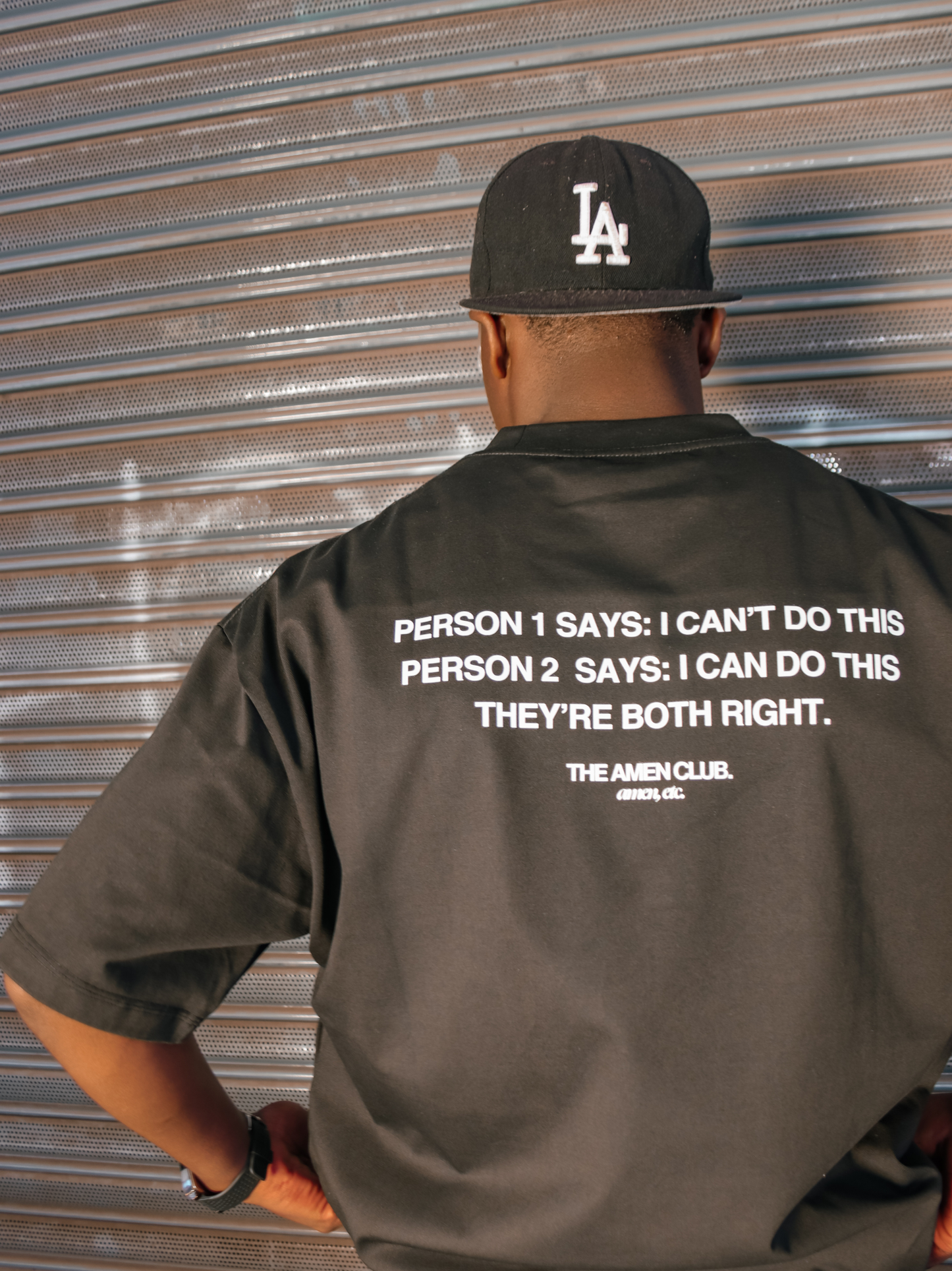 THE "AMEN" CLUB OVERSIZED T-SHIRT