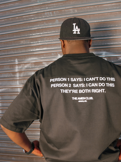 THE "AMEN" CLUB OVERSIZED T-SHIRT