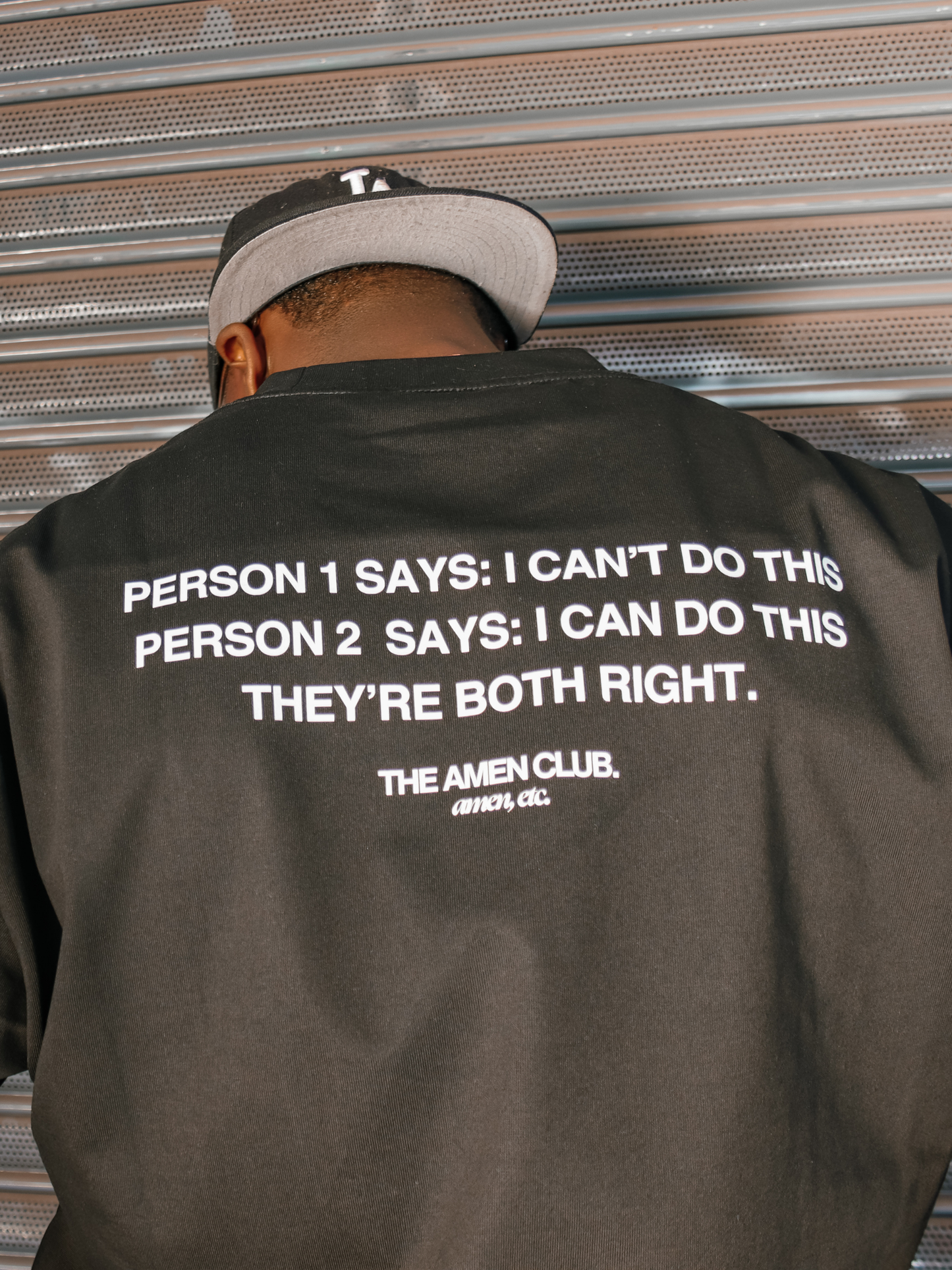 THE "AMEN" CLUB OVERSIZED T-SHIRT