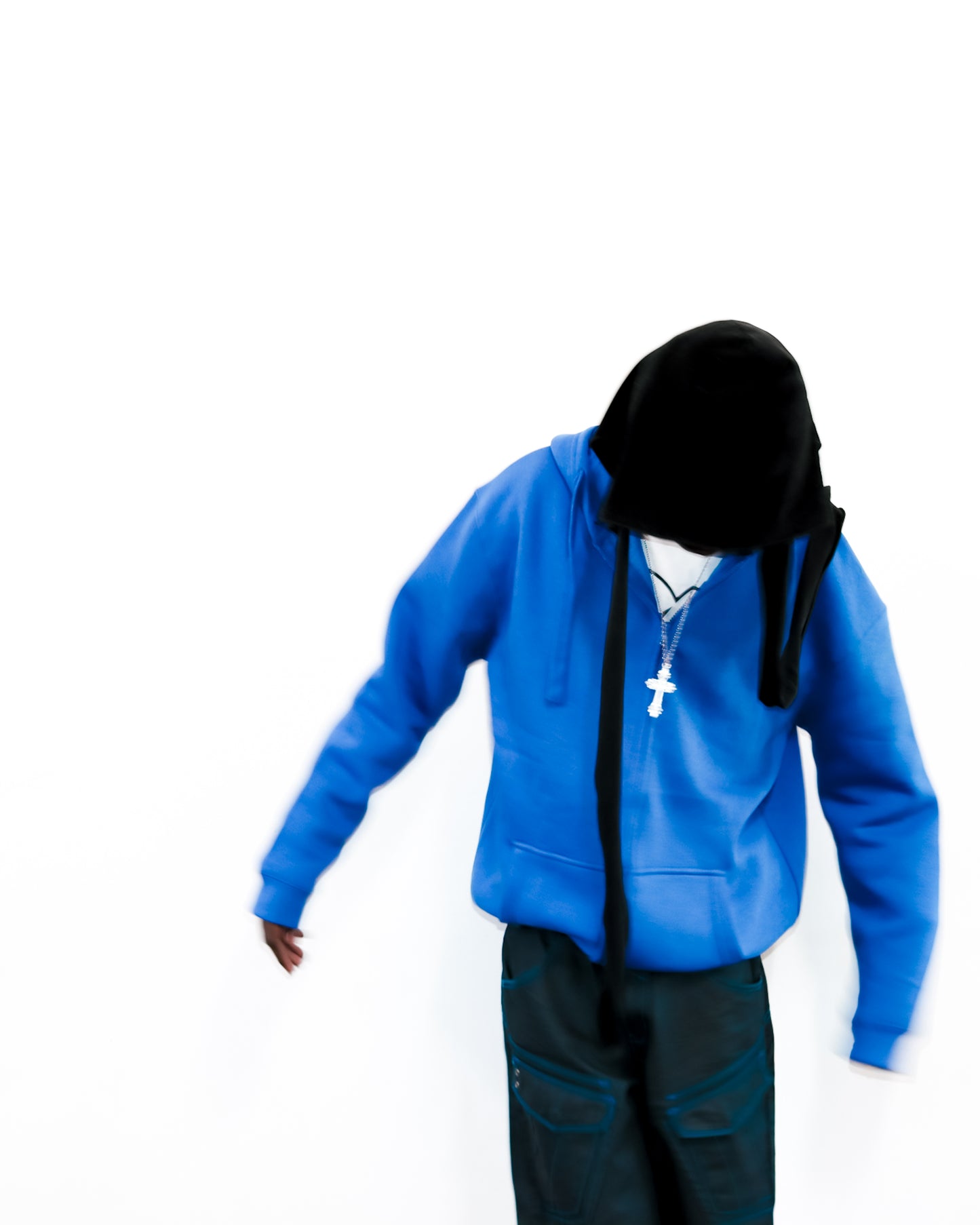 Cobalt Zip Through Hoodie