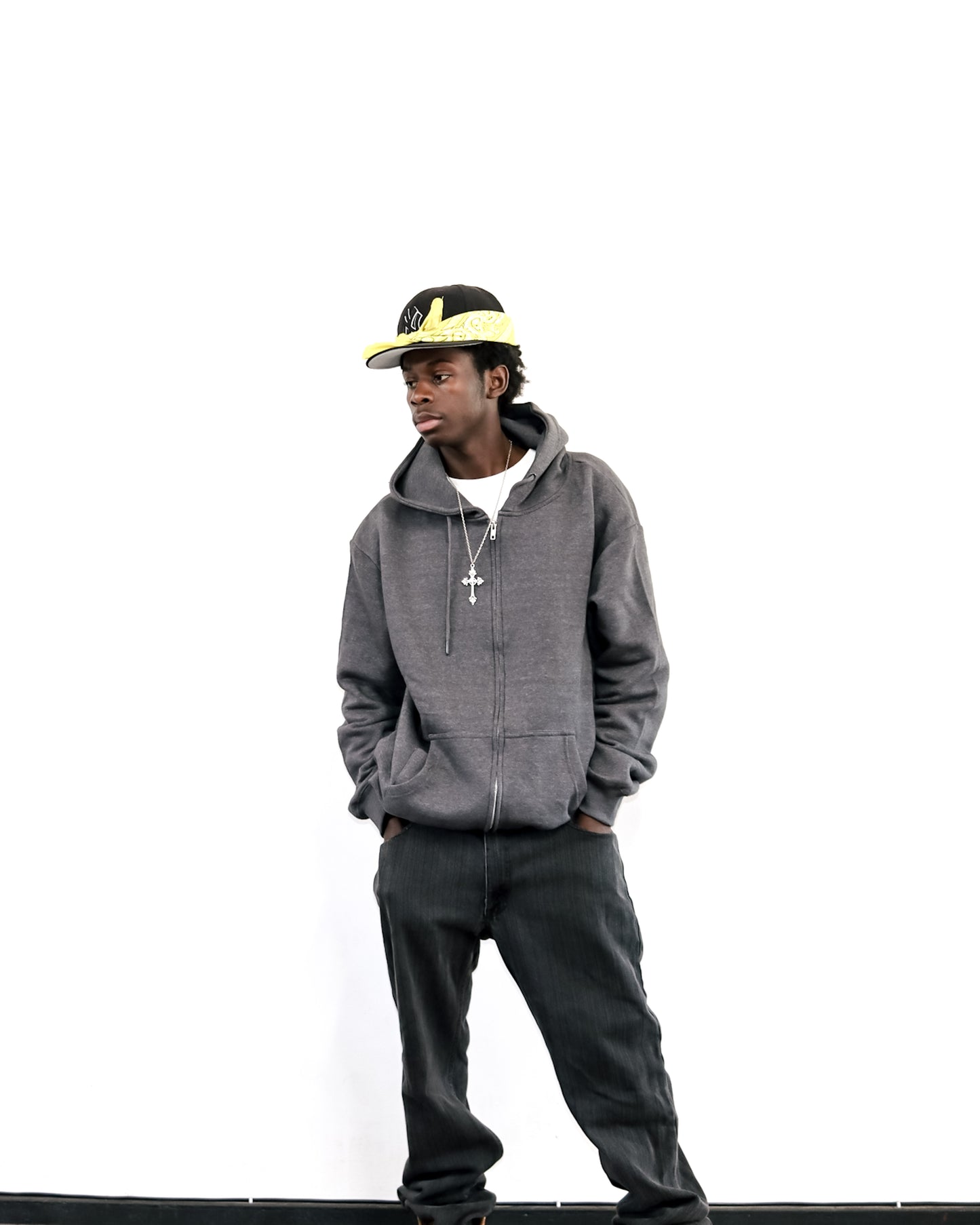 Grey Zip Through Hoodie