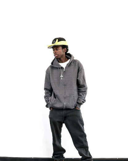 Grey Zip Through Hoodie