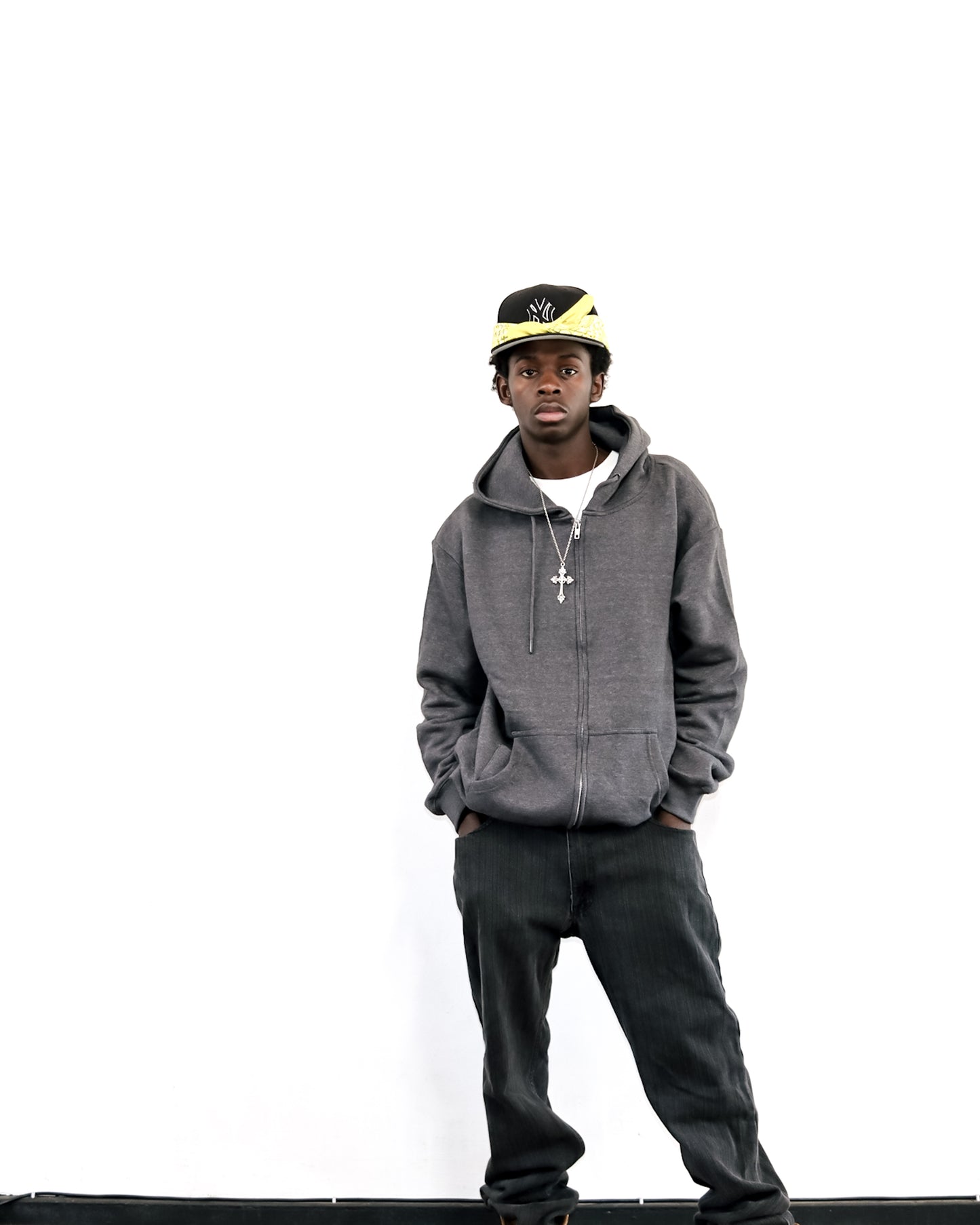 Grey Zip Through Hoodie