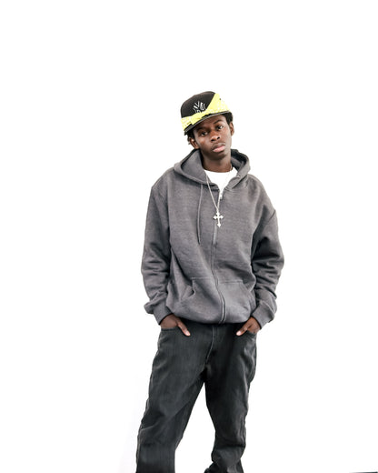 Grey Zip Through Hoodie