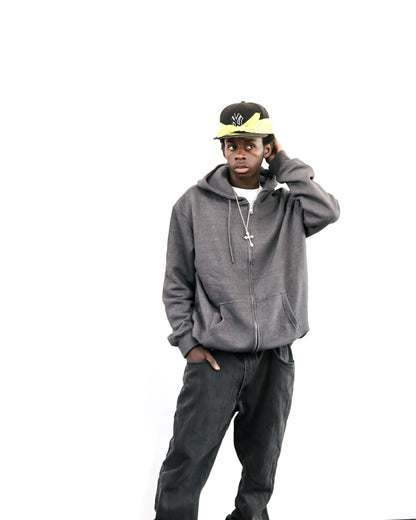 Grey Zip Through Hoodie