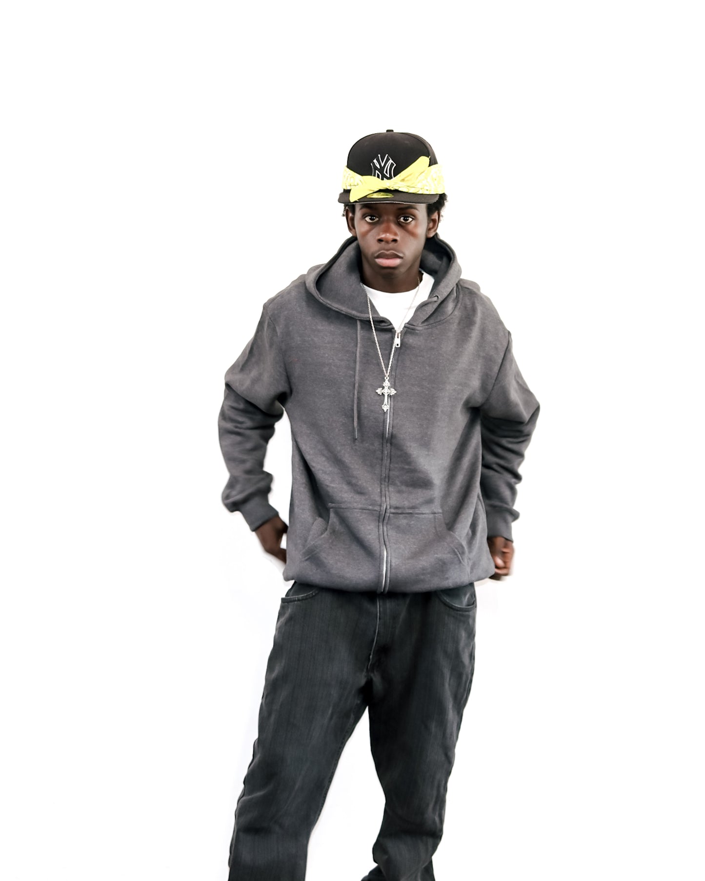 Grey Zip Through Hoodie